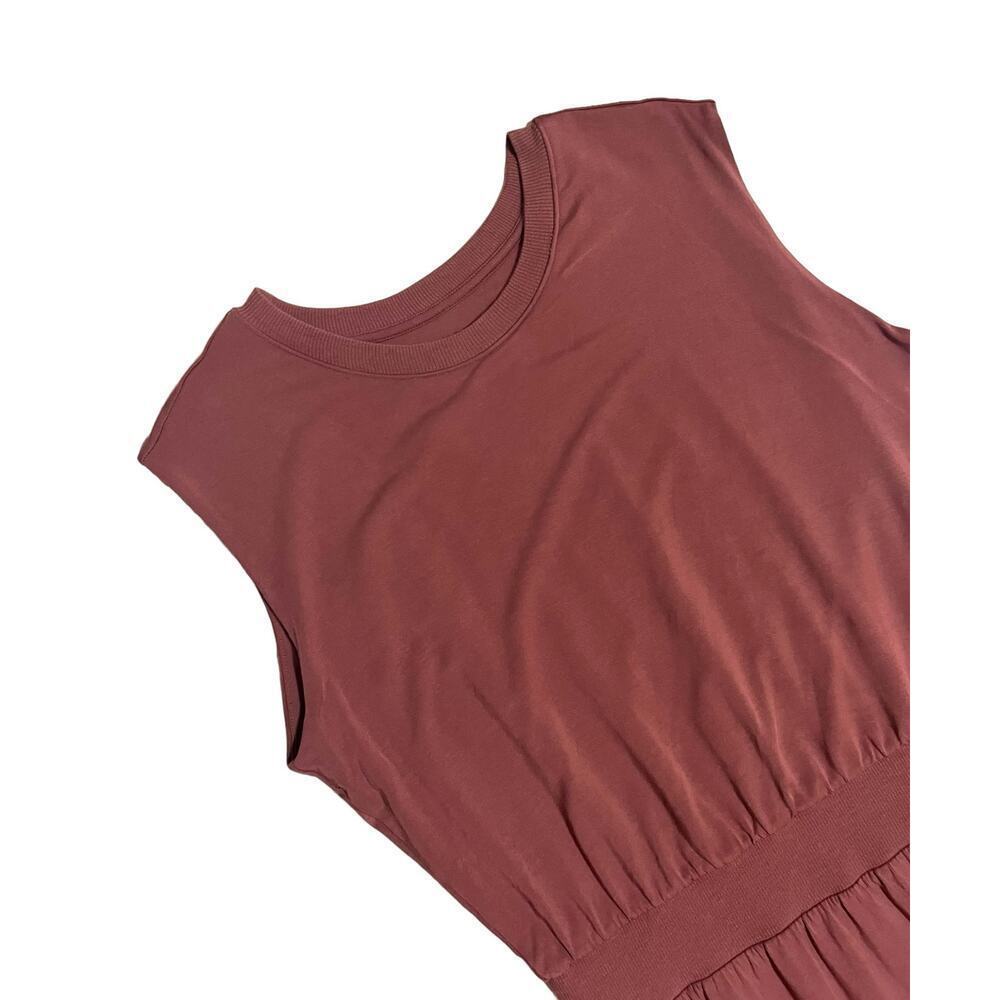 Athleta Santorini Cinch Dress Size Small Mauve Dusty Rose Pink Sleeveless Lined - Picture 2 of 14